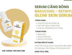 Serum Căng Bóng – Trẻ Hóa C.Medic+ Glow Skin Serum, bao gồm: