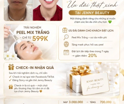 THÁNG 8 – ĐẸP DA, NHẬN QUÀ, ƯU ĐÃI THẬT XINH TẠI JENNY BEAUTY