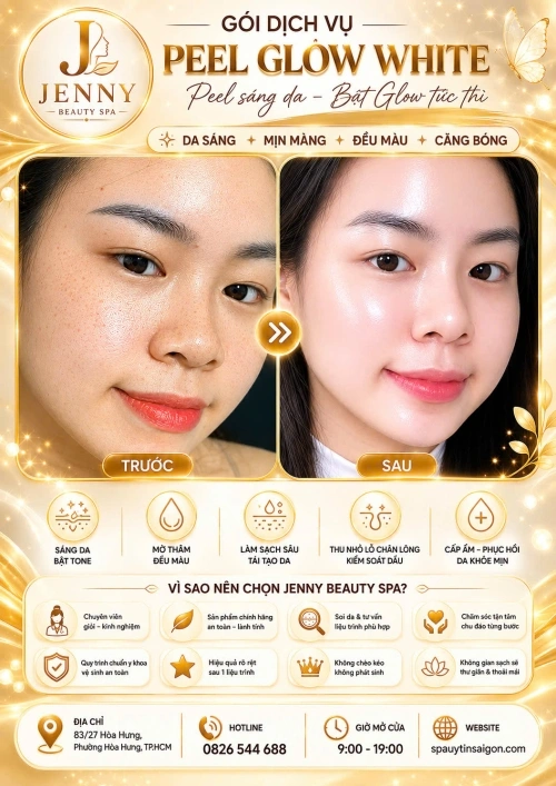 CHỊ KHÁCH NHÀ JENNY SAU KHI TRẢI NGHIỆM GÓI PEEL GLOW WHITE