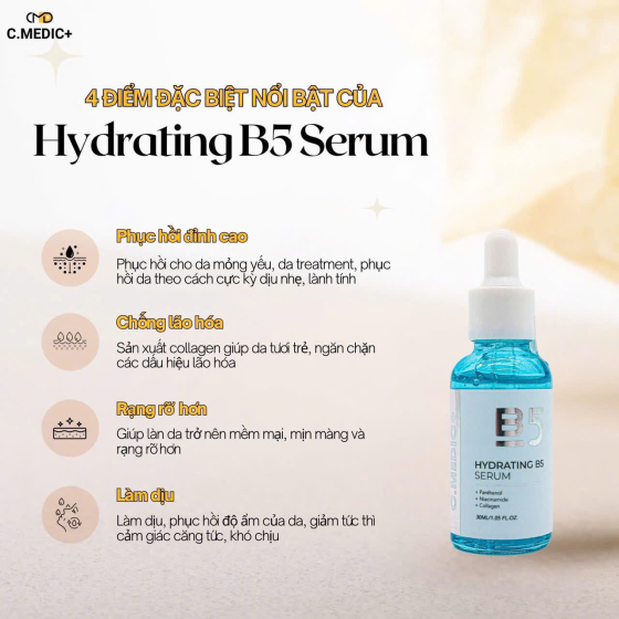 💦 CẤP ẨM – PHỤC HỒI – LÀM DỊU DA NGAY TỨC THÌ! 💦 ✨ HYDRATING B5 SERUM – 
